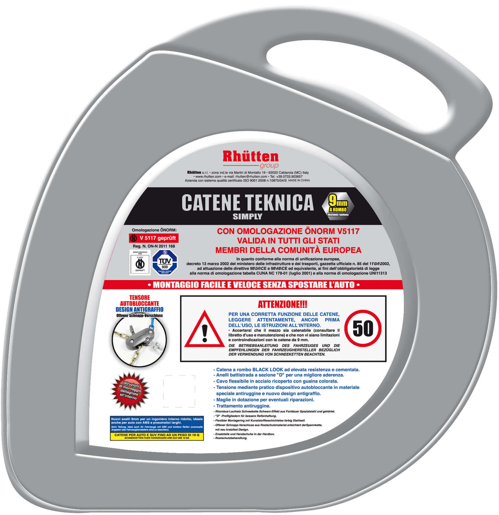 Catene Da Neve Omologate 9mm 225 40 18