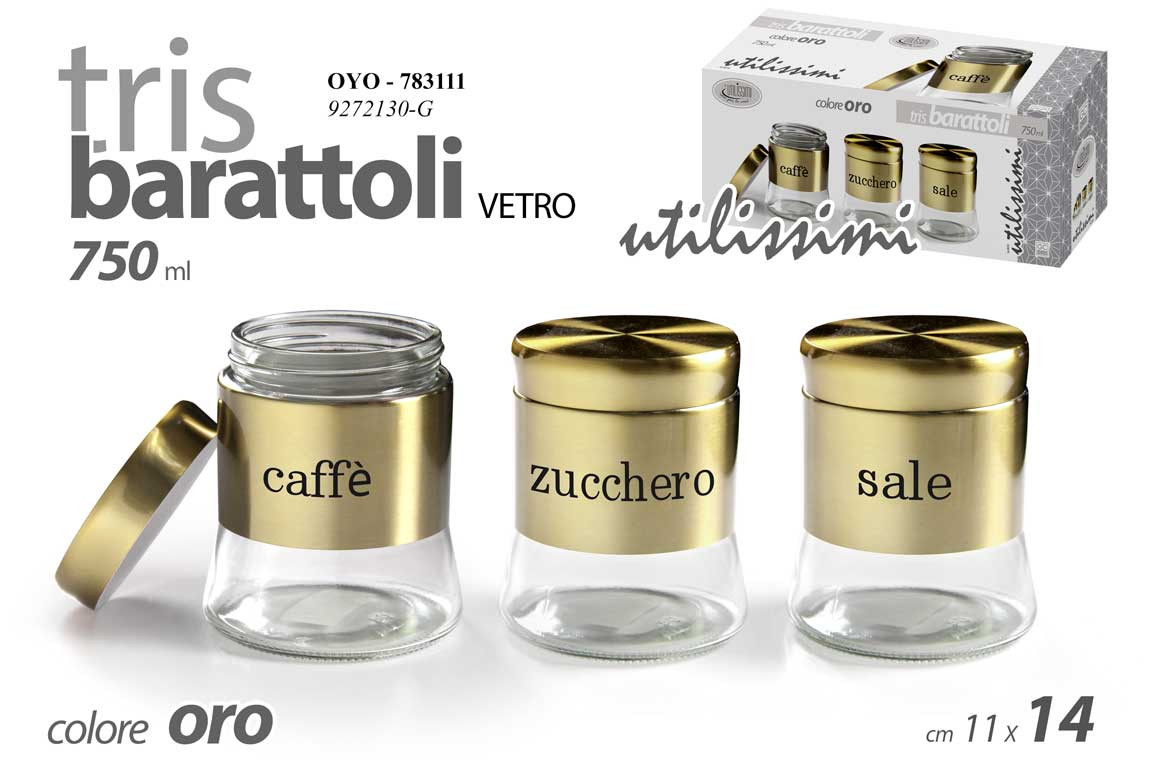 Barattoli Per Conserve 900 Ml Con Coperchio Oro – 8 Pezzi Per Marmellate, Sottoli E Fai Da Te