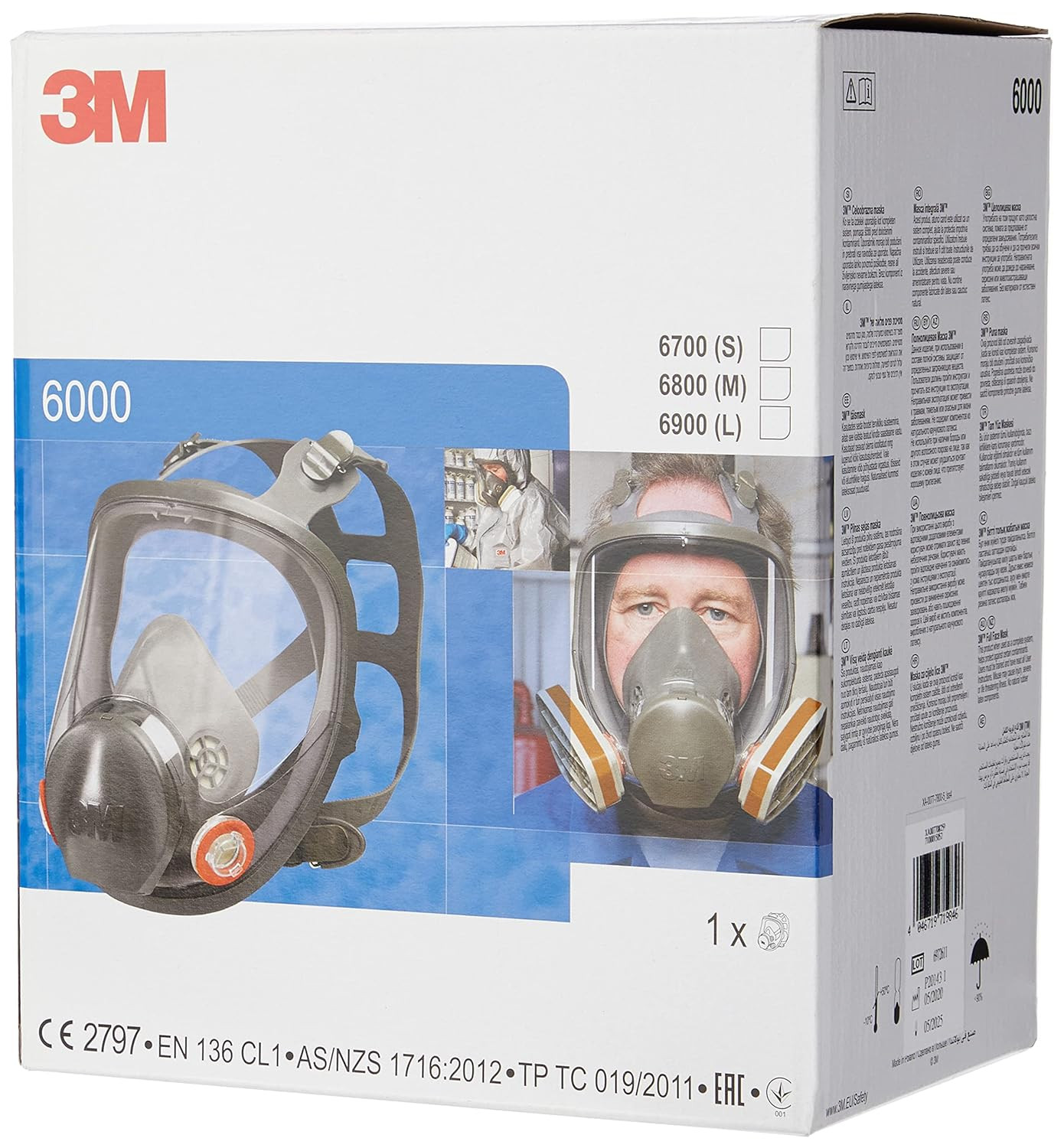 25 Pellicole Protettive Per Maschera Antigas 3M Serie 6000 6700 6800 6900 (Modello 6885) - Foto 3