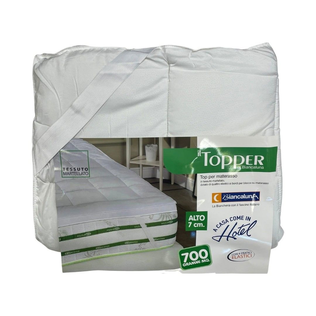 Topper Grigio Viscoflex 7,6 Cm Con Copertura - Materassino In Schiuma Alta Densità, Traspirante E Ipoallergenico