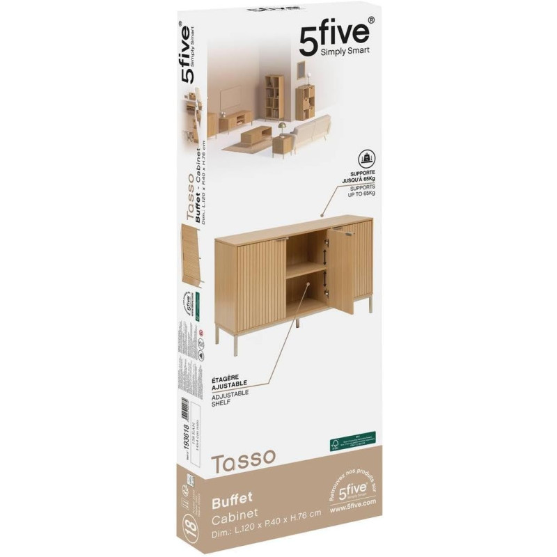 Appendiabiti in legno e metallo a 4 teste - 5five