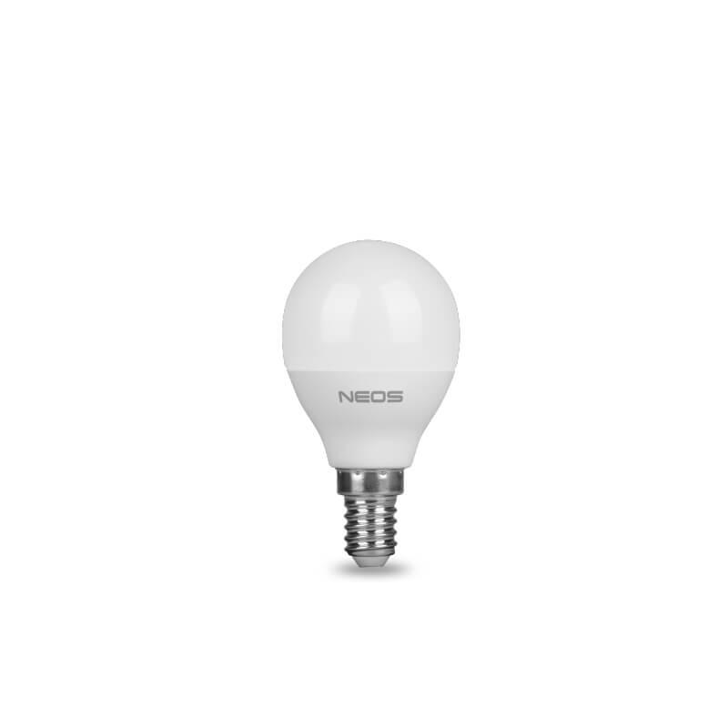 Lampadina Led Neos sfera E14 8W luce fredda