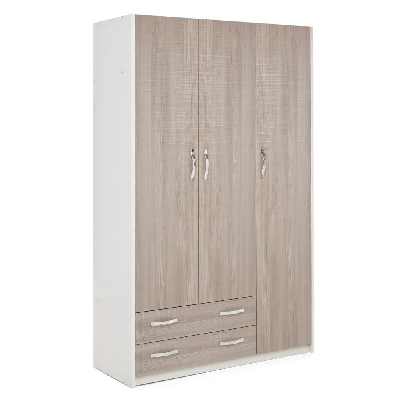 Armadio 4 Ante E 3 Cassetti Bianco - 154x49,5x200,4 Cm, Design Moderno - Foto 2
