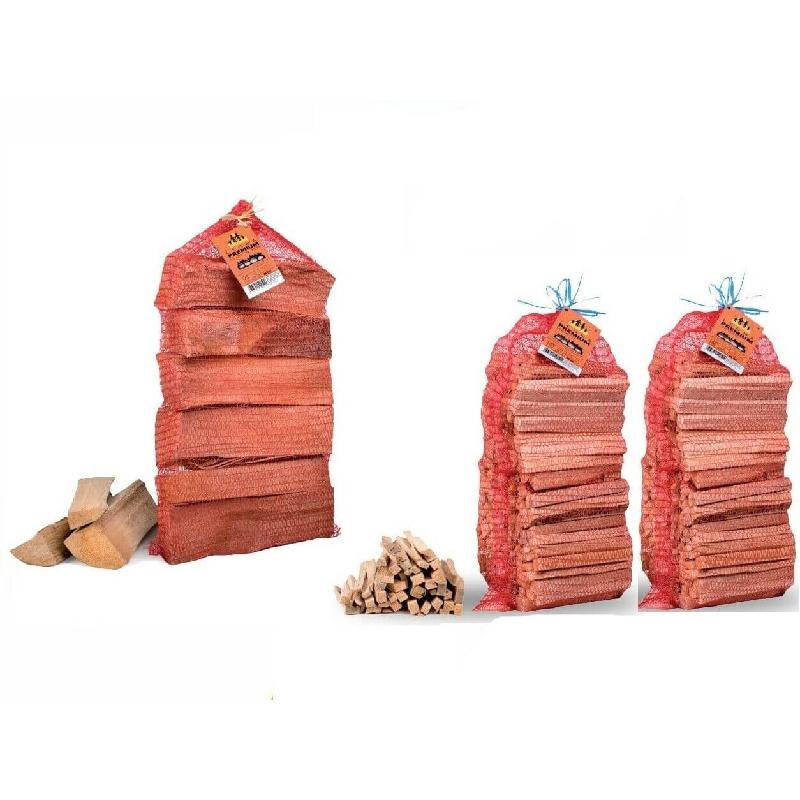 100 Sacchi In Rete Intrecciata Per Legna E Verdure – 80x55 Cm, Portata 30 Kg, Colore Arancione