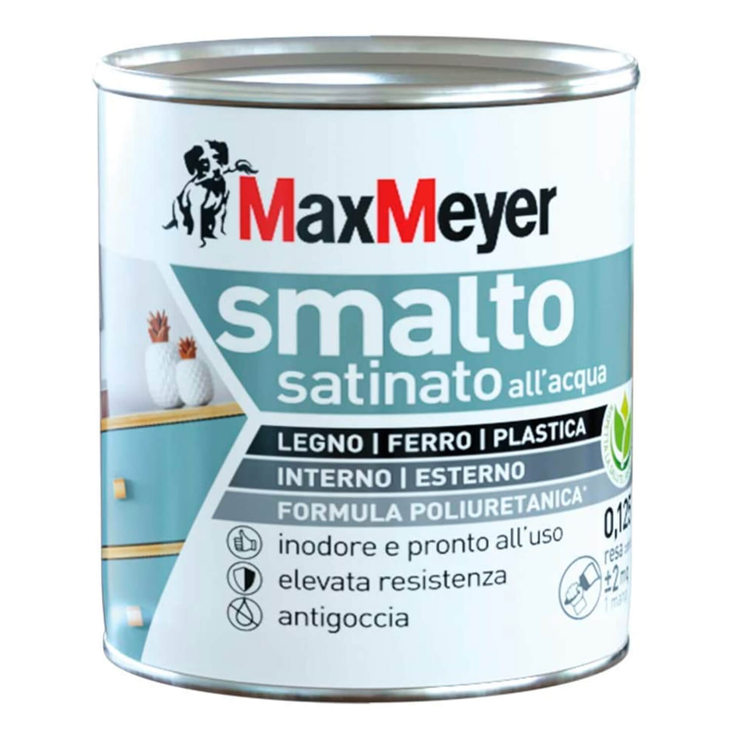 SMALTO ACQUA SATINATO MARRONE LT0,125