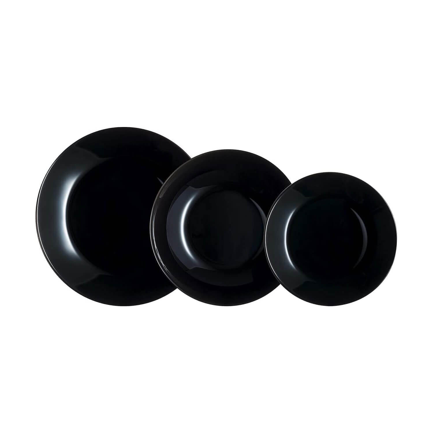 Servizio Piatti 18 Pezzi In Porcellana Union Nero – Avilia Home
