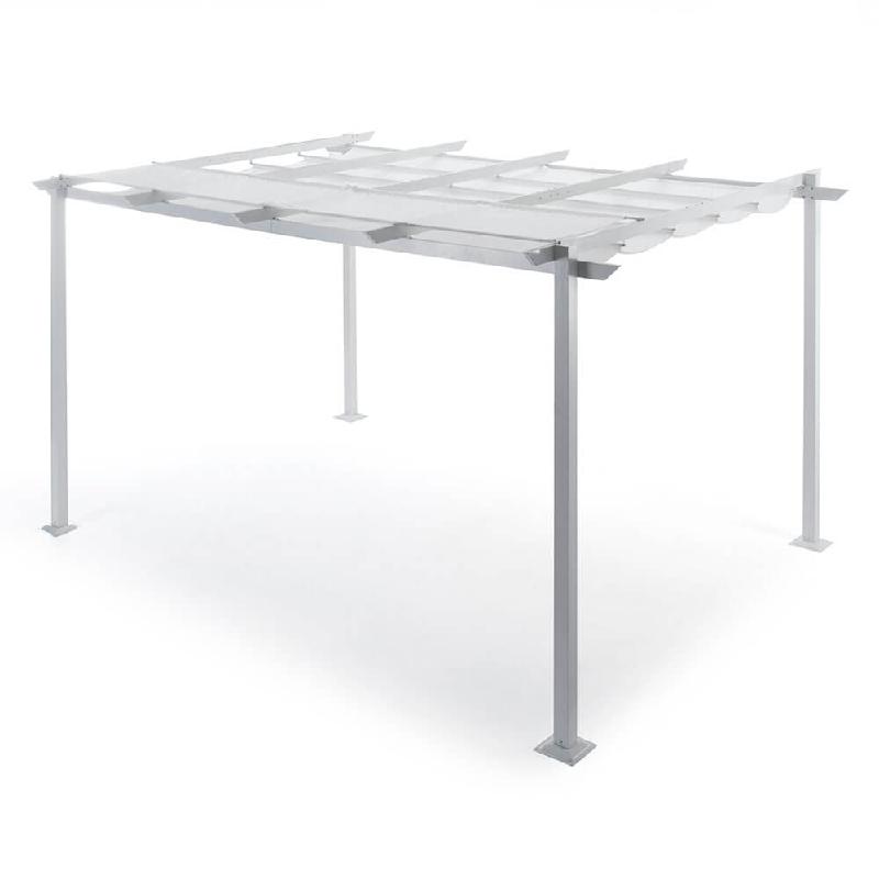 Pergola addossata/posto auto coperto 24m² KLEO 800L300 alluminio Bianco