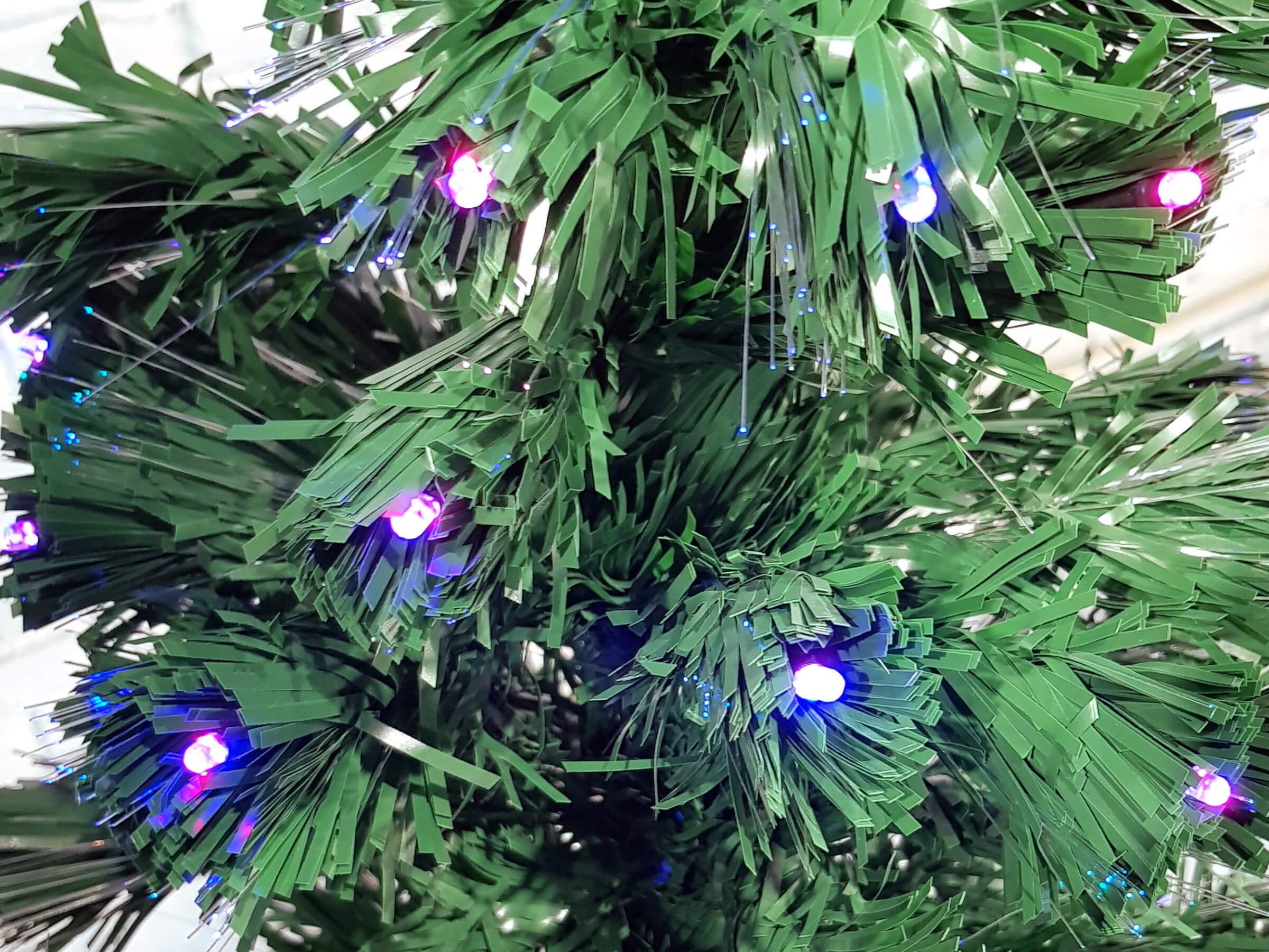 COSTWAY Albero Di Natale In Fibra Ottica 150/180 Cm, Albero Di Natale - Foto 7