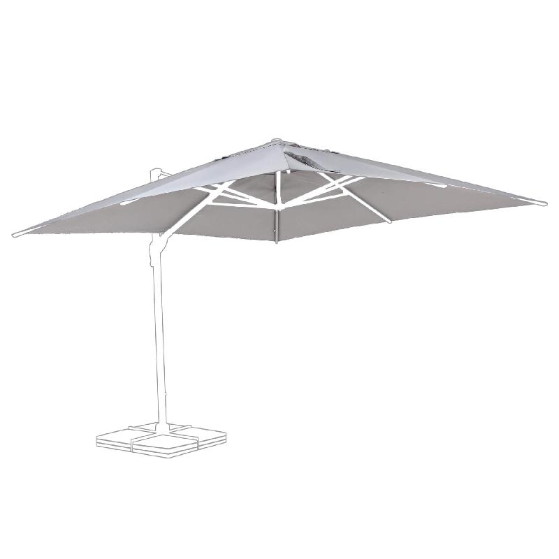 Telo Di Ricambio Per Ombrellone – 2,7m / 3m, Per 6 O 8 Stecche, Colore Bianco Sporco, Copertura Lavabile E Antistrappo - 2