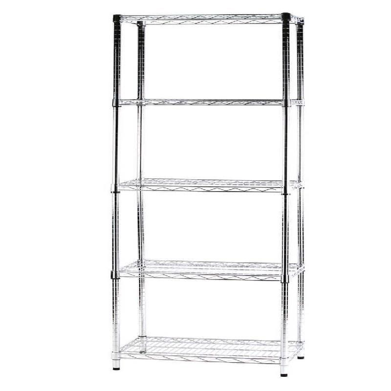 Scaffale Cromato 5 Piani - 60X35X180 Cm Scaffale Cromato 5 Piani - 60X35X180 Cm